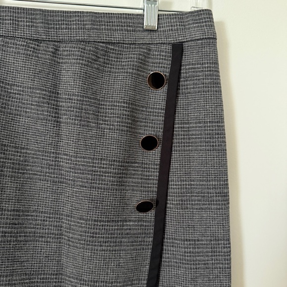 Ann Taylor Gray Wrap Pencil Skirt Knee-Length - Picture 5 of 6